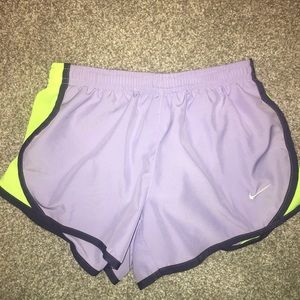 Purple and green Nike Girls’ Athletic shorts YS